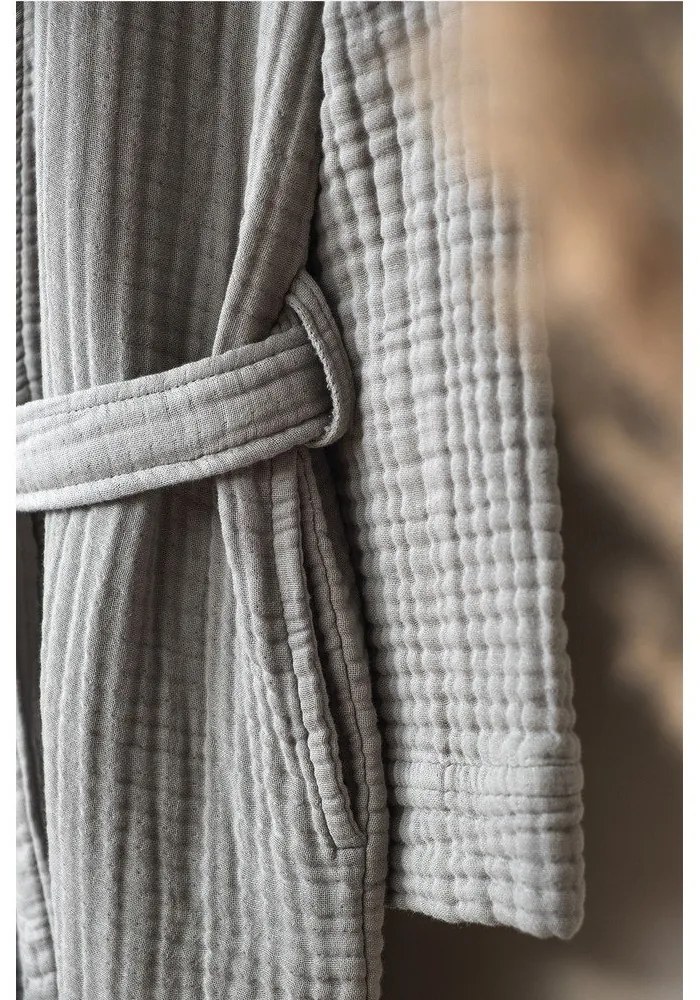 Halat gri L/XL din muselină Kimono – Foutastic