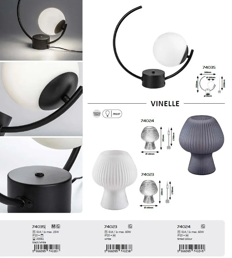 Veioza/Lampa de masa stil modern Mesiro