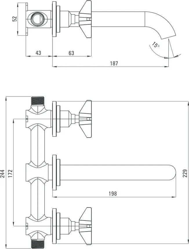 Temisto baterie lavoar montaj incastrat finisaj negru