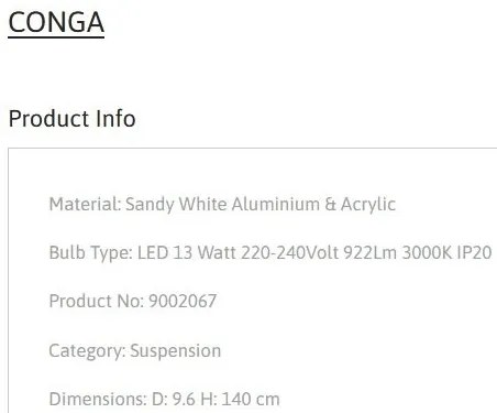 Pendul LED stil minimalist CONGA alb