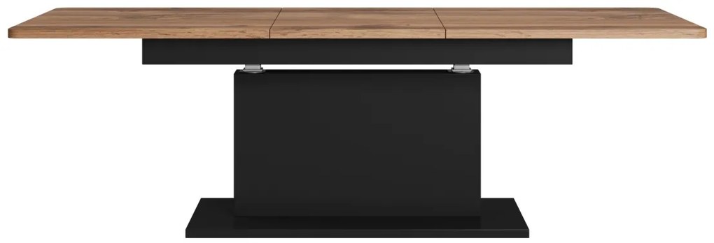Masa extensibila Busetti stejar wotan/negru mat L126-167 cm