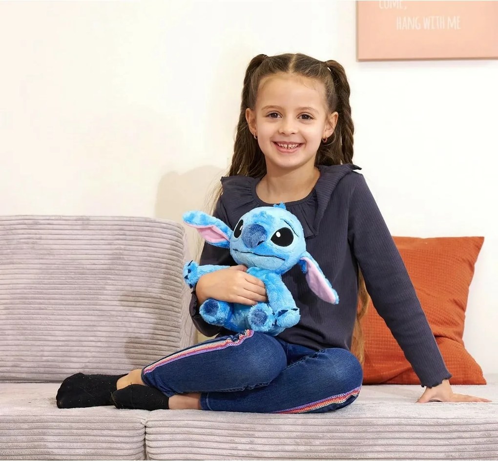 Jucărie de pluș Rappa Stitch șezând dimensiune. M, albastru