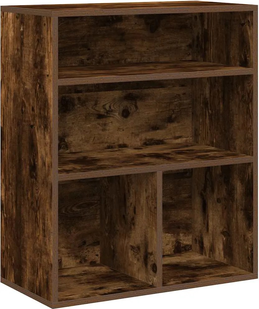 vidaXL Bibliotecă, stejar fumuriu, 60x30x71,5 cm, lemn prelucrat