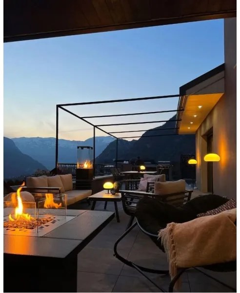 Șemineu de exterior pe gaz Planika Square Table GAS 79,7x90 cm 10kW