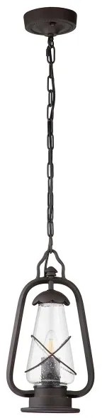 Elstead MINERS-CHN - lustră de exterior pe lanț, 1xE27/60W/230V, IP44, bronz