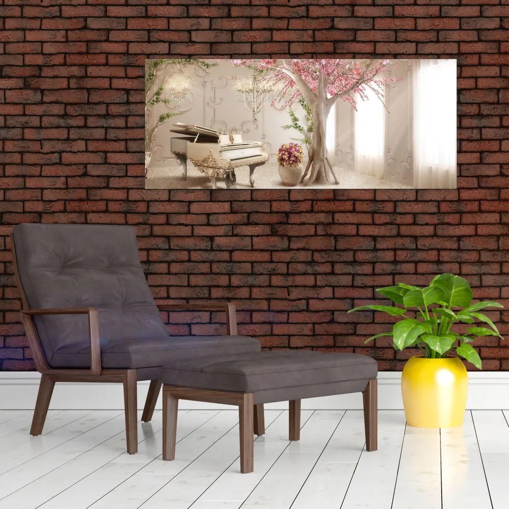 Tablou - Interior de vis cu pian (120x50 cm)