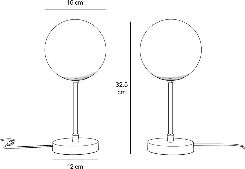 Lampa de masa din alama si sticla Musa
