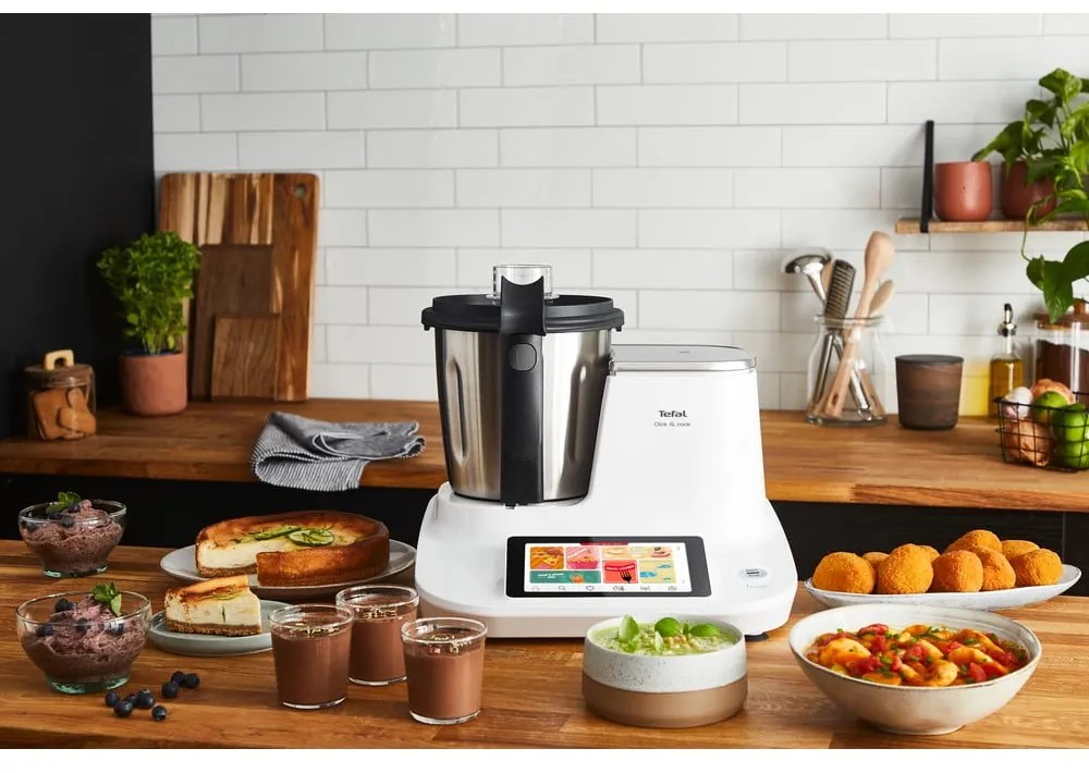Robot de bucătărie alb/argintiu Click and Cook – Tefal