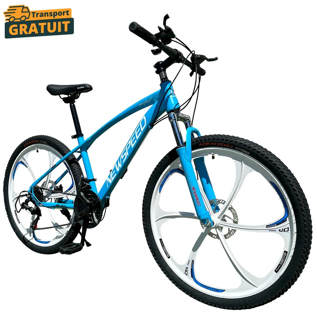 Bicicleta MTB New Speed, roti 26 inch, 21 viteze, cadru otel, frane pe disc, NS68