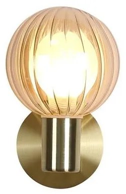 Aplica baie Protectie IP44 metal alama, sticla champagne Luminsphere