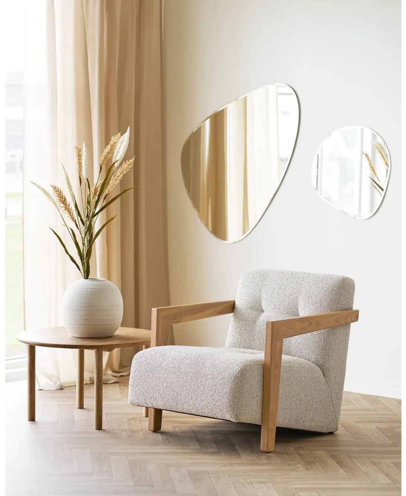 Oglindă de perete Devonport în formă organică, fațetată, 70x100 cm