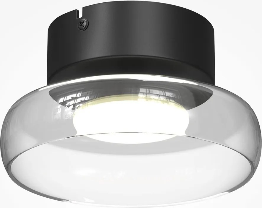 Lustra aplicata tavan Float sticla transparenta