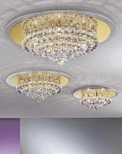 Plafoniera eleganta cristal K9 diam. 38cm Gloria DLU 2378/4/38 gold OR