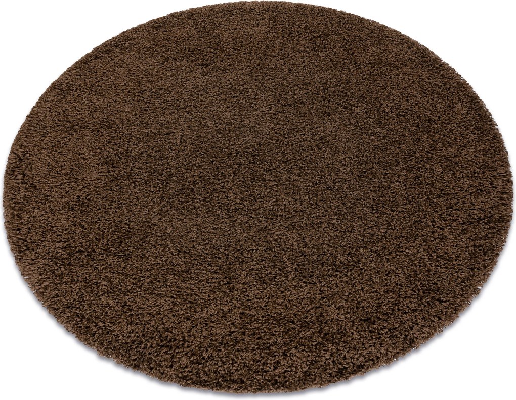Covor SOFFI cerc shaggy 5cm maro - SECUNDAR-COTATI PRODUSUL
