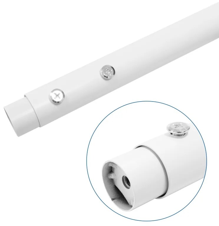 Picior IFL pentru mese de gradinita, FI40 mm, Inaltime reglabila 400-520 mm, finisaj alb mat