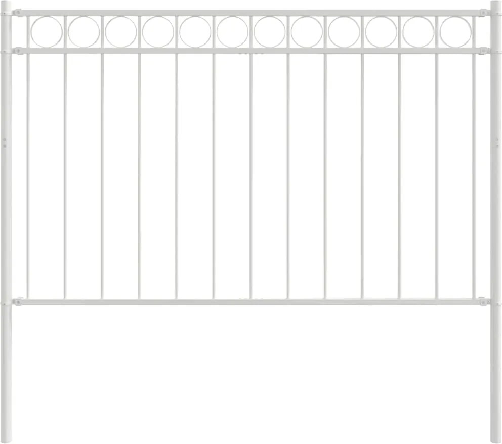 vidaXL Element de gard Alb 170 x 130 cm Oțel