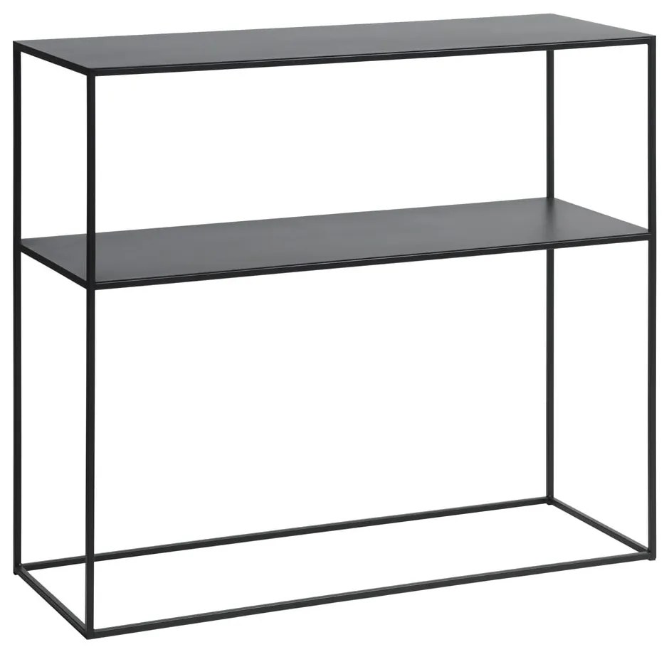 Masă consolă neagră din metal 35x90 cm Pebble – Unique Furniture