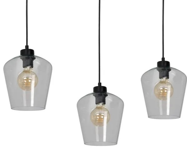 Lustră pe cablu SANTIAGO 3xE27/60W/230V transparent