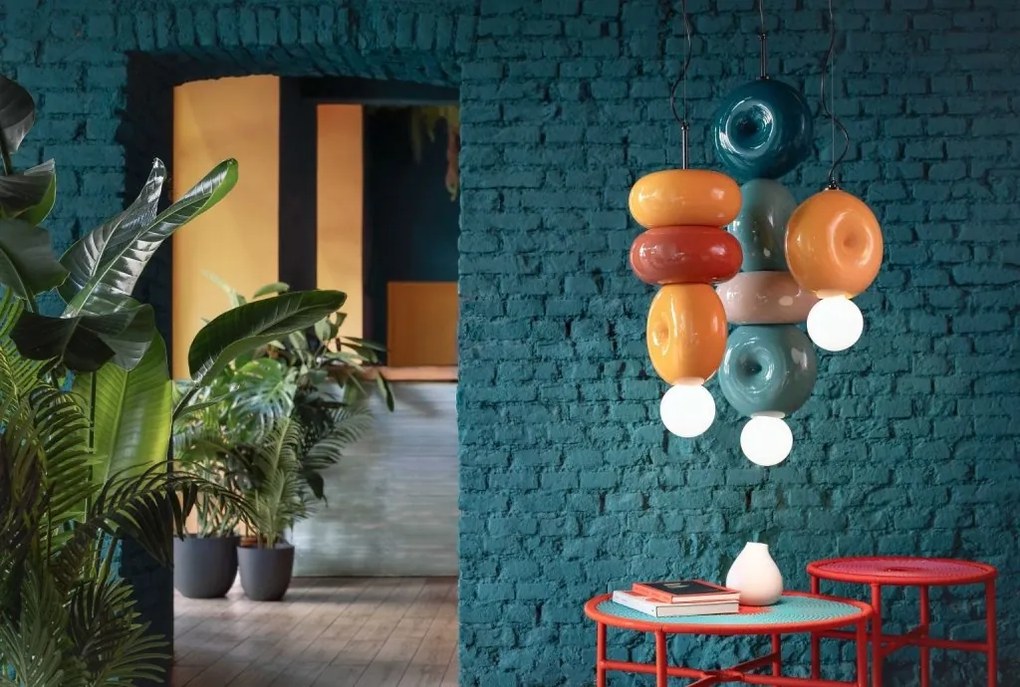 Lustra retro realizata manual din ceramica Bumbum