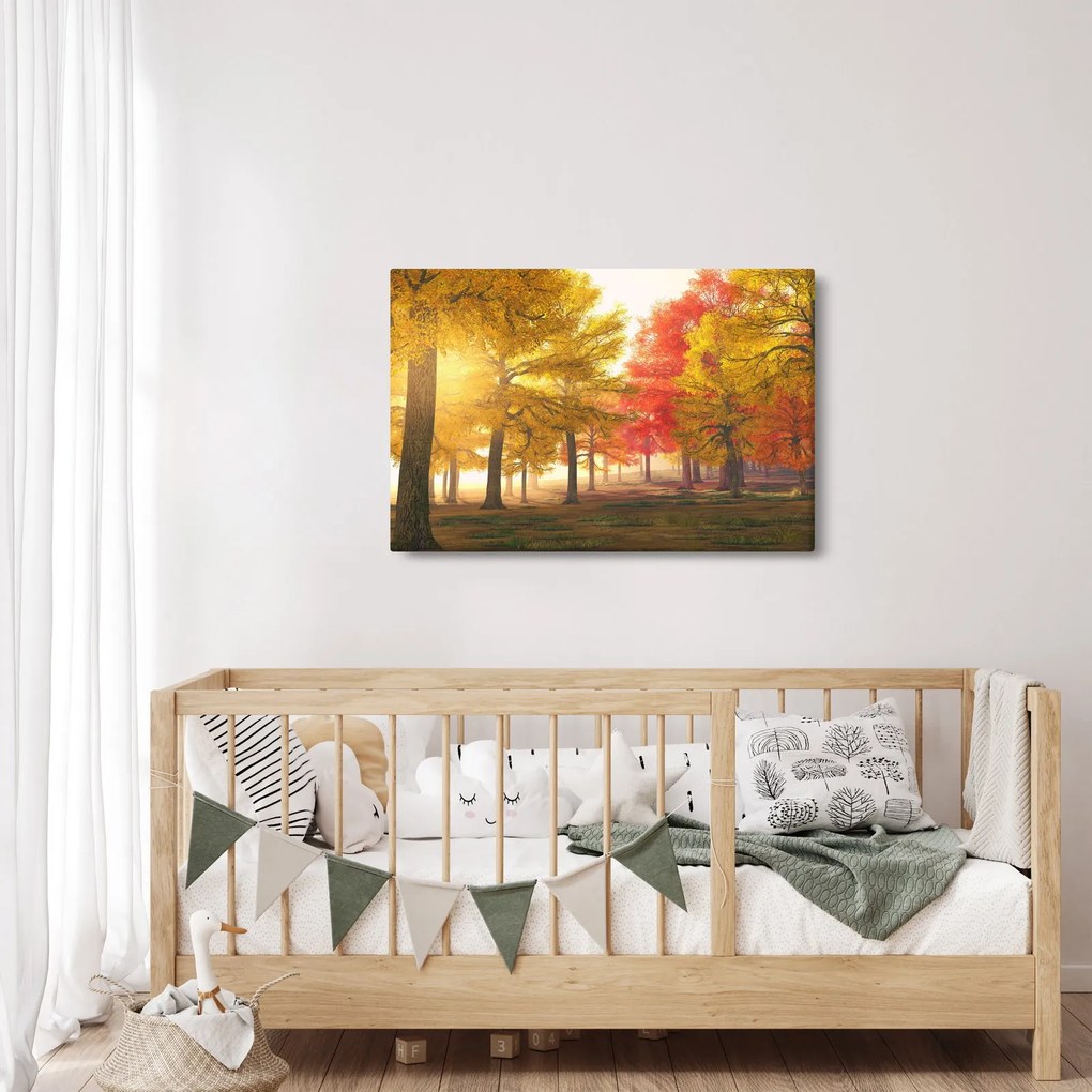 Tablou cu copaci toamna (90x60 cm)