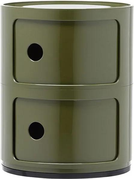 Comoda modulara Kartell Componibili 2 design Anna Castelli Ferrieri, verde