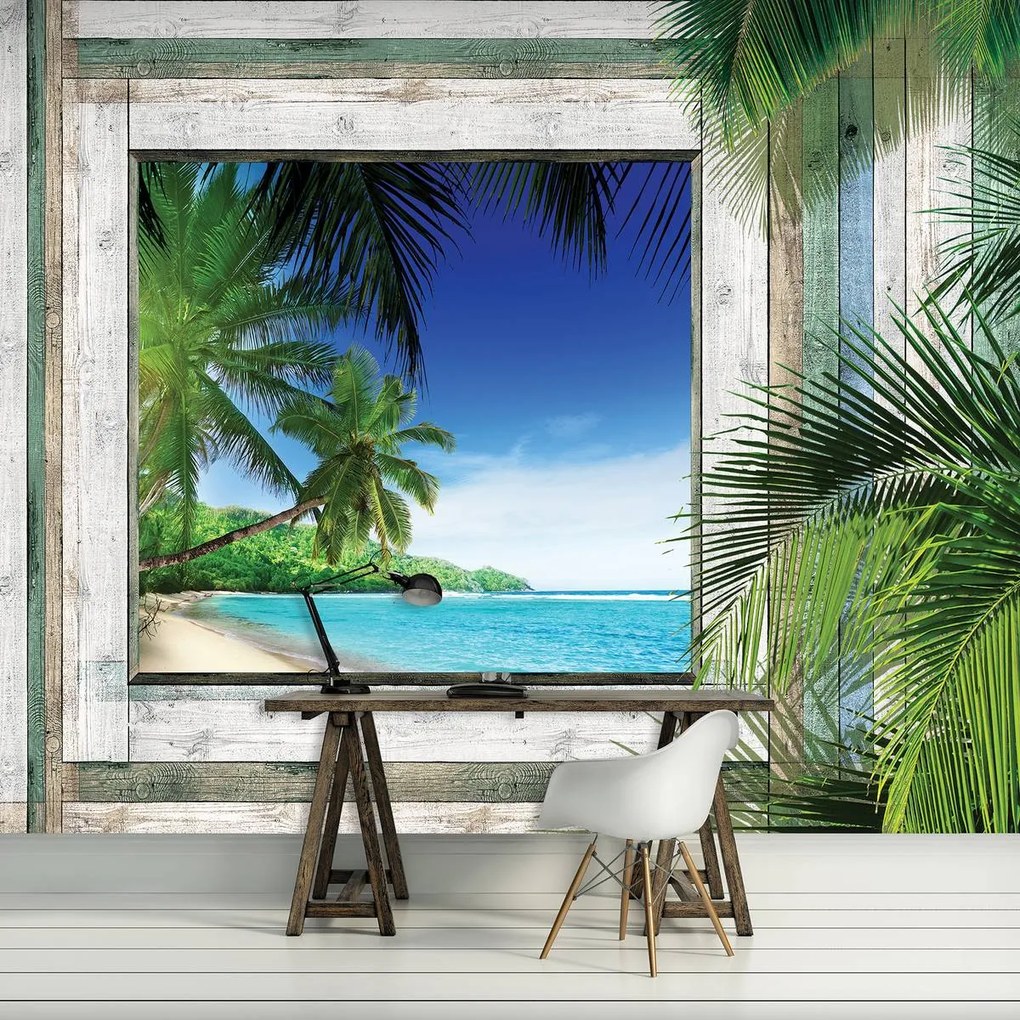 Fototapet - Plajă, mare, nisip (152,5x104 cm)
