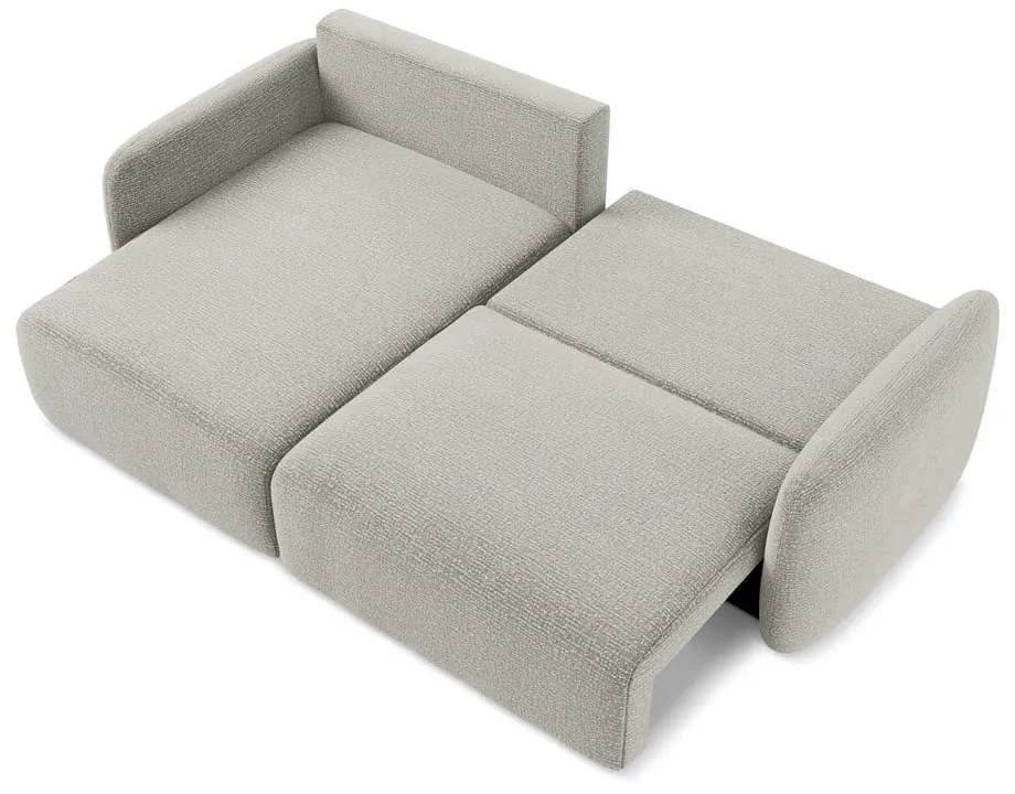 Colțar gri deschis extensibil/cu spațiu de depozitare (cu colț pe partea stângă) Kalena – Makamii