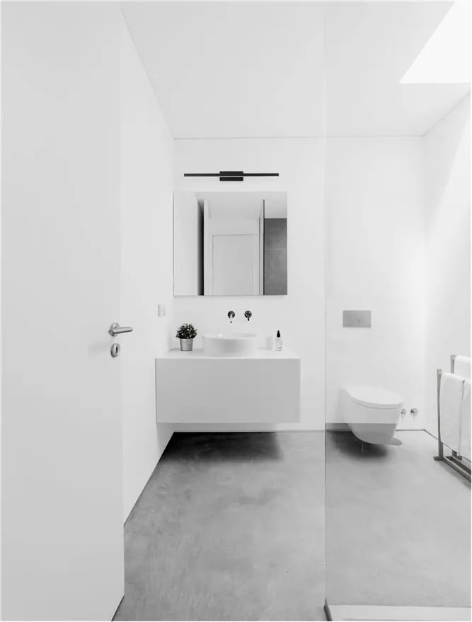 Aplica LED de perete pentru baie design modern FLAT IP44 negru