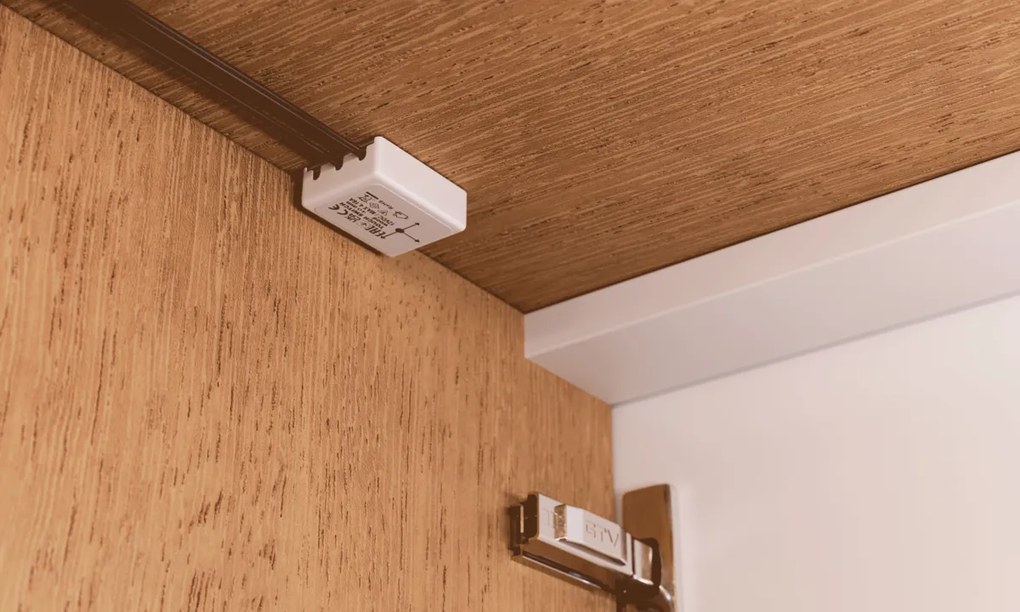 Întrerupător dimabil GTV pentru bandă LED, cu senzor și montaj ascuns sub blat, 50W, 12V, IP20 50 W, 12 V, 0.5 m, Alb