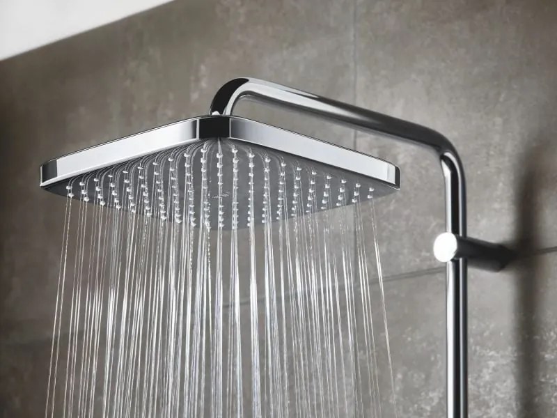 Pachet: Coloana dus Grohe Tempesta 250,palarie patrata, baterie cada/dus Grohtherm 1000 (26694001, 34816003 )