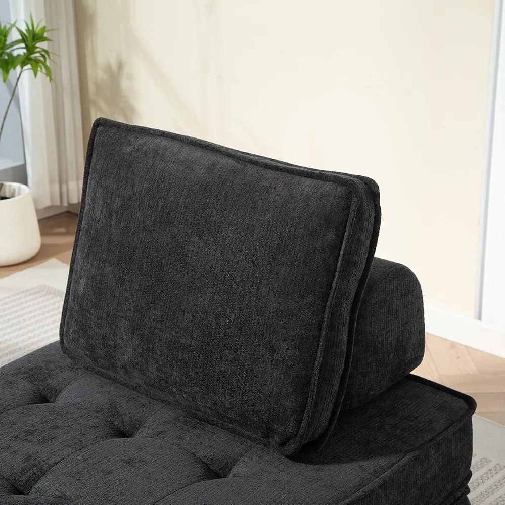 Canapea multifuncțională extensibilă CALMERO - negru