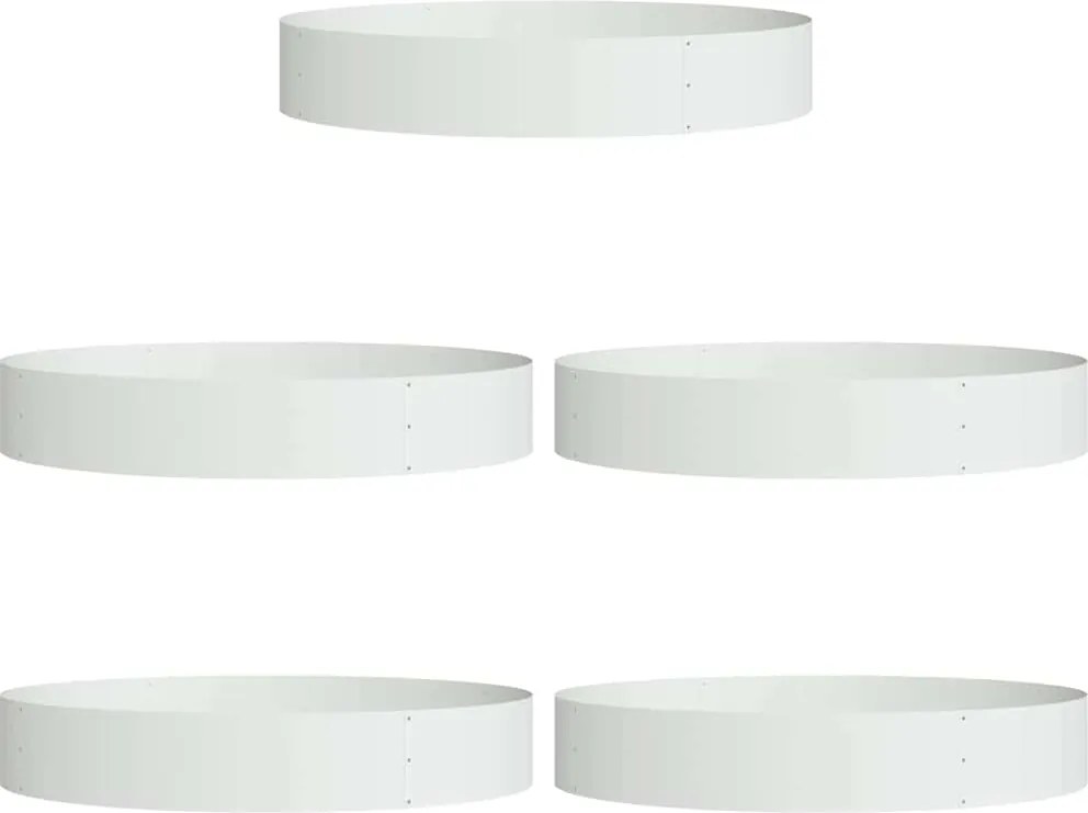 vidaXL Inele pentru vaze 5 pcs Alb 120 x 120 x 20 cm