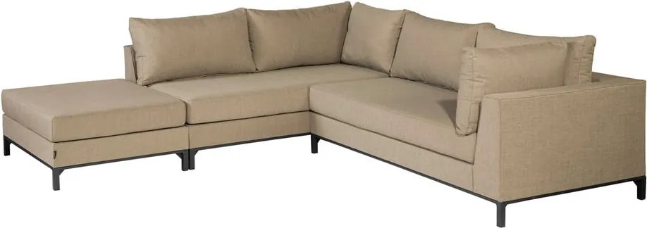 Canapea cu șezlong pe partea stângă pentru grădină Exotan Sicilie, bej