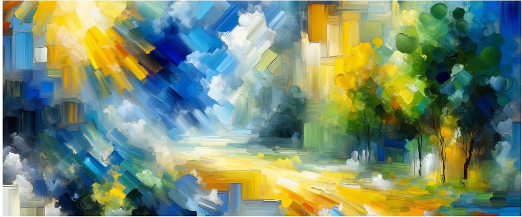 Tablou - Zi însorită abstractă (120x50 cm)