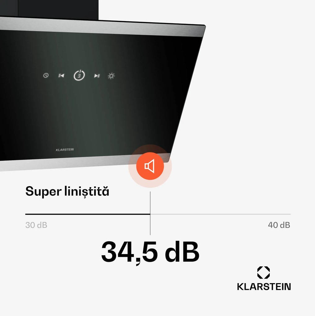 Klarstein Hota FlashLine, A++, 578 m³/h, 3 niveluri, tactilă, silențioasă