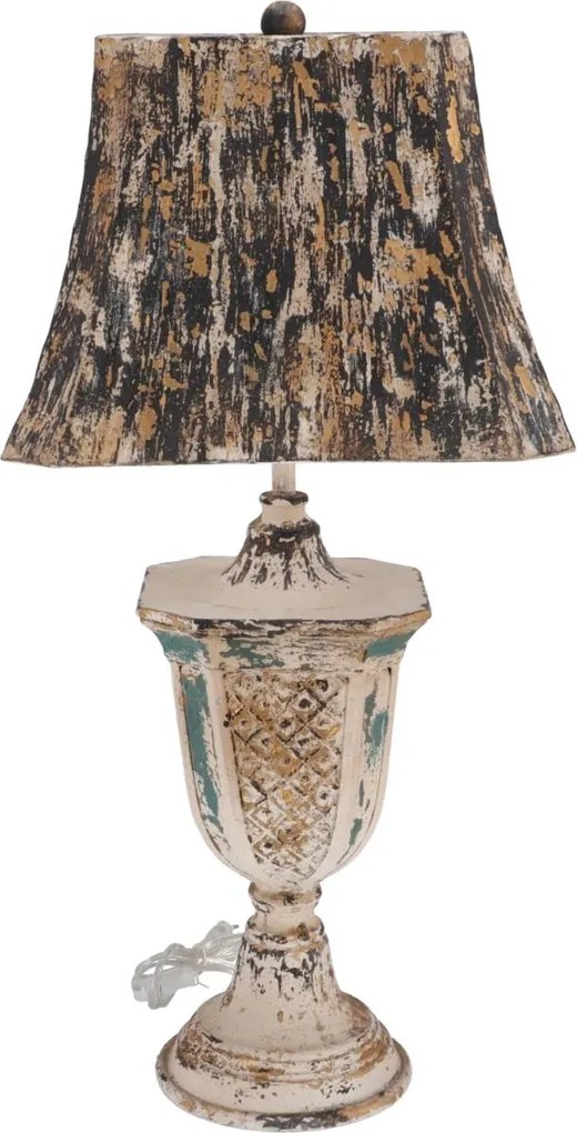 Lampa Shabby Chic Bell rasina si metal H 75 cm