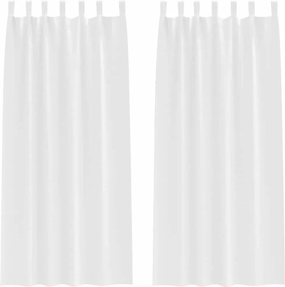 vidaXL Perdele Opaque cu Inel 2 pcs Alb pur 225 x 140 cm Poliester