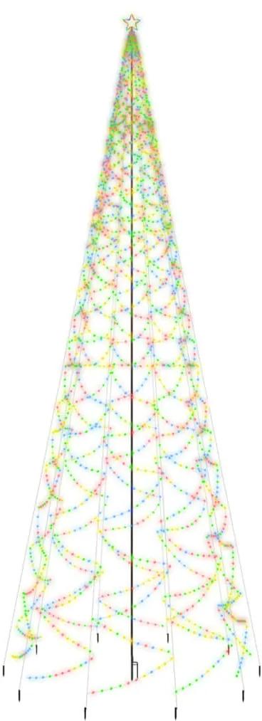 Brad de Craciun cu tarus, 3000 LED-uri, multicolor, 800 cm 1, Multicolour, 800 x 230 cm, Becuri LED in forma zigzag