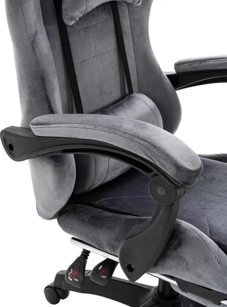 Scaun de birou/gaming, gri, LOPES