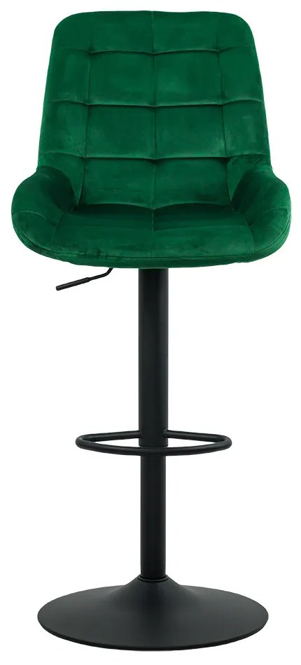 Scaun Bar Catifea ABS 145 Verde - Confortabil, Reglabil, Stabil
