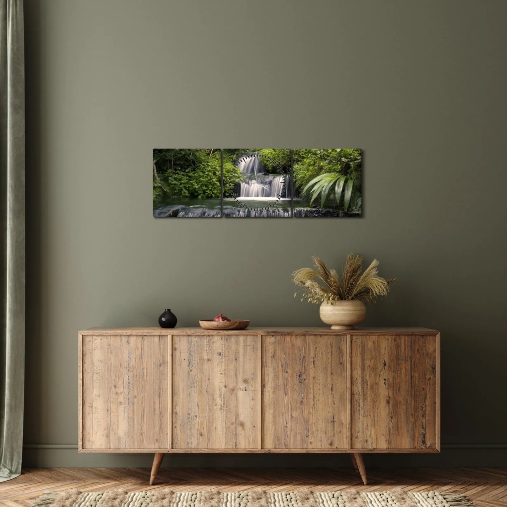 Tablou - Cascade (cu ceas) (90x30 cm)