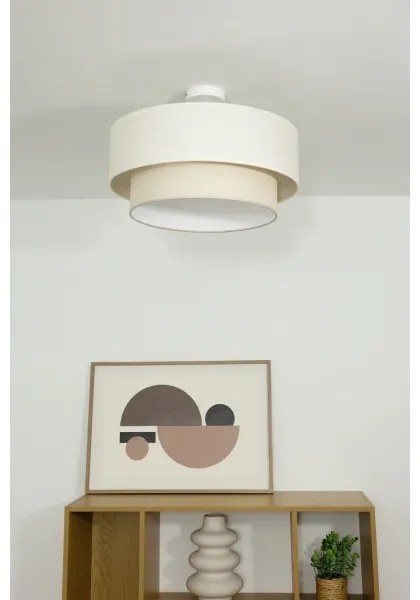 Lustru aplicat NATIA 1xE27/60W/230V crem