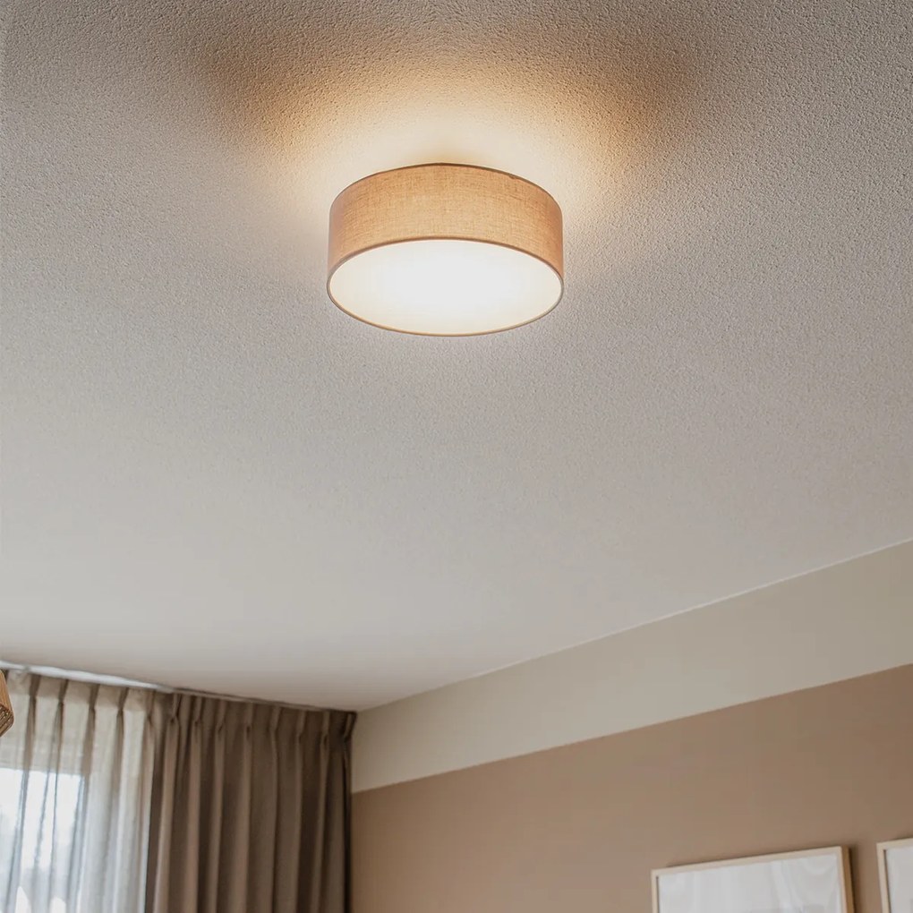 Plafoniera gri 30 cm cu LED inclus - Drum LED