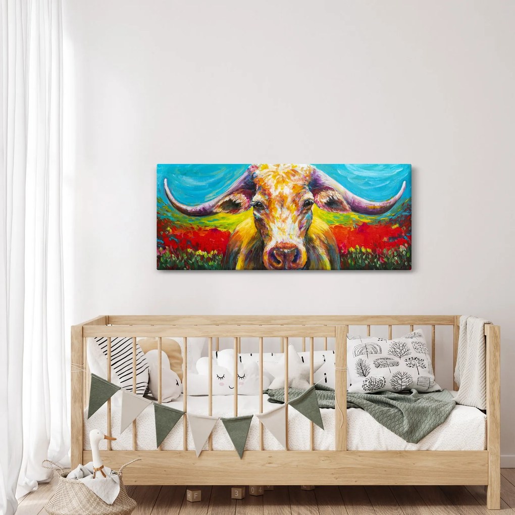 Tablou - Vacă pictată (120x50 cm)
