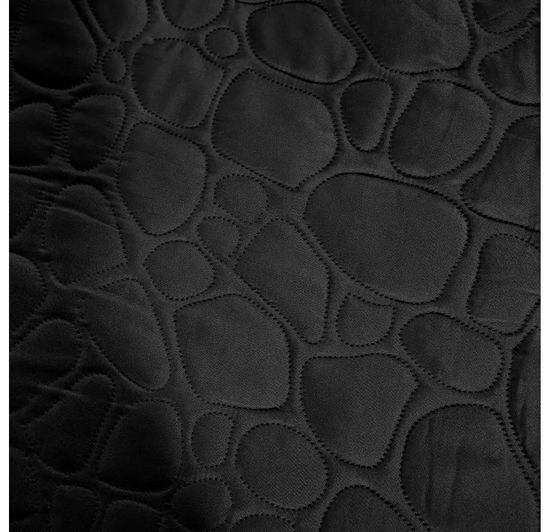 Cuvertura de pat neagra cu model STONE 220x240 cm