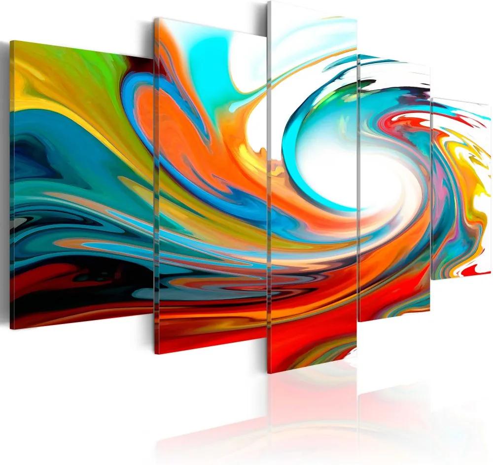 Tablou Bimago - Colorful swirl 100x50 cm