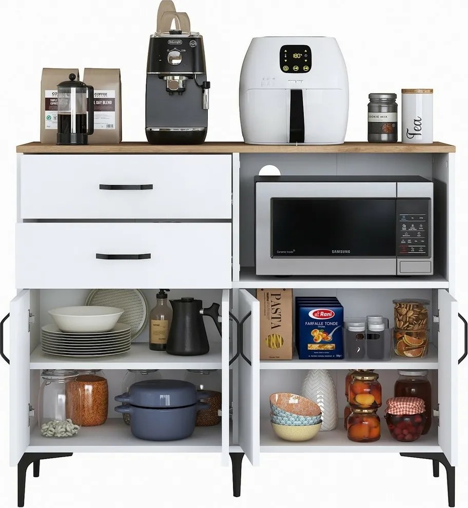 Dulap Jeby Walnut and White