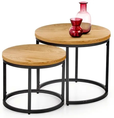 Set mese de cafea Stejar Auriu / Negru, FALKEN