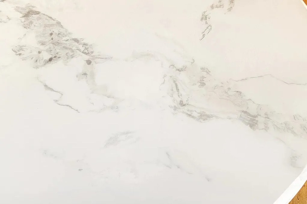 Masa Rotunda, Metal, Auriu, Marmura Optic, ELEGANCIA 130cm, A-45898 VC