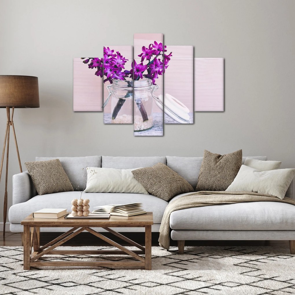Tablou cu flori violete (150x105 cm)
